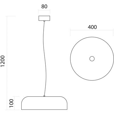 Lampada da Soffitto Lumicom Tuzzi - Max 42W, Nero e Oro, 40cm Lampada da Soffitto Lumicom Tuzzi - Max 42W, Nero e Oro, 40cm