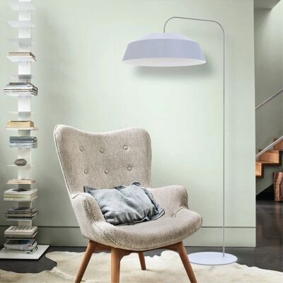 Lámpara de pie Lumicom Tokyo - E27, Max 42W, Blanco, Metal, 165cm Lámpara de pie Lumicom Tokyo - E27, Max 42W, Blanco, Metal, 165cm