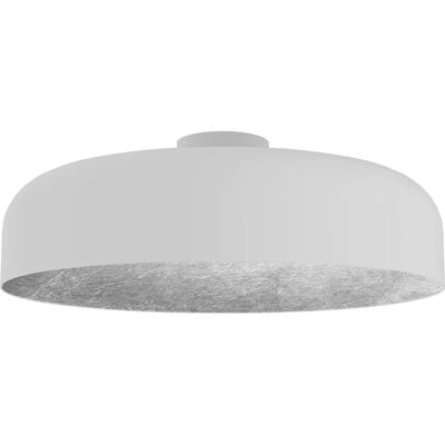 Lumicom Tuzzi Deckenlampe - Zylindrischer, Weiß Matt / Silberblatt - Deckenleuchte Lumicom Tuzzi Deckenlampe - Zylindrischer, Weiß Matt / Silberblatt - Deckenleuchte