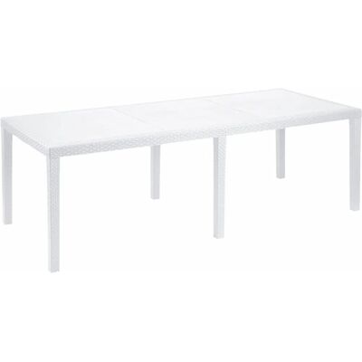 Mesa de jardín Roma Dmora - Extensible rectangular, efecto ratán, Made in Italy Mesa de jardín Roma Dmora - Extensible rectangular, efecto ratán, Made in Italy