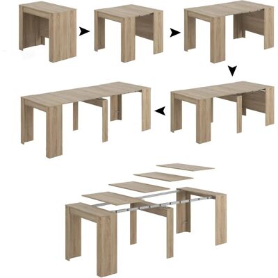 Dmora Compton Ausziehbarer Esstisch - 10 Plätze, Holz Dmora Compton Ausziehbarer Esstisch - 10 Plätze, Holz