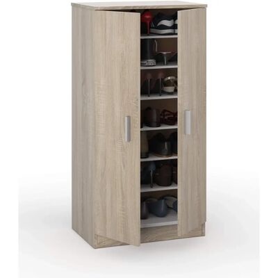 DMORA Armadio di Stoccaggio - 2 Ante, 6 Ripiani - 55x36x108 cm DMORA Armadio di Stoccaggio - 2 Ante, 6 Ripiani - 55x36x108 cm