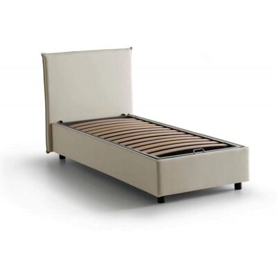 Letto contenitore beige DMORA - 80x190cm, Made in Italy Letto contenitore beige DMORA - 80x190cm, Made in Italy