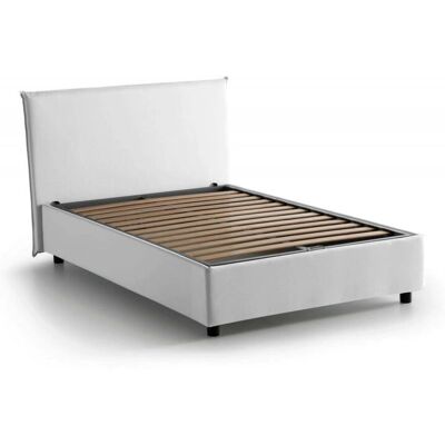 Cama de almacenamiento Ashasa - Tapizado en tela, 120x190 cm Cama de almacenamiento Ashasa - Tapizado en tela, 120x190 cm