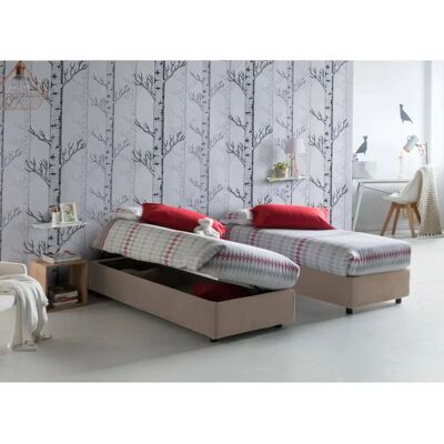 Letto contenitore Diana TALAMO ITALIA - 80x190 - Rivestito in tessuto Letto contenitore Diana TALAMO ITALIA - 80x190 - Rivestito in tessuto