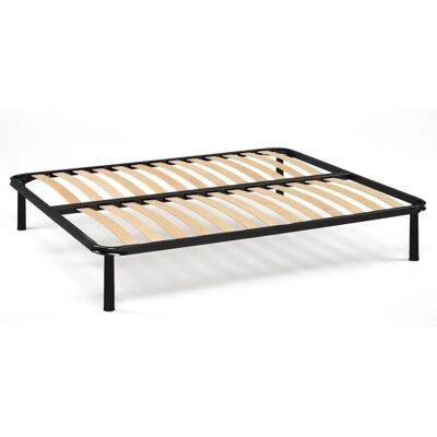 Talamo Italia - Base de cama doble con 14 lamas - Made in Italy Talamo Italia - Base de cama doble con 14 lamas - Made in Italy