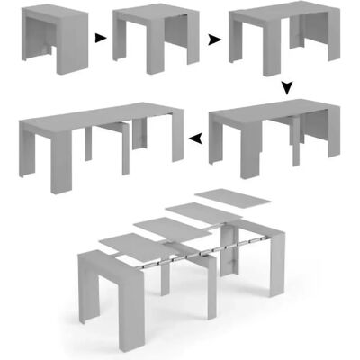 Mesa de comedor extensible DMORA Compton - Mueble moderno y compacto Mesa de comedor extensible DMORA Compton - Mueble moderno y compacto