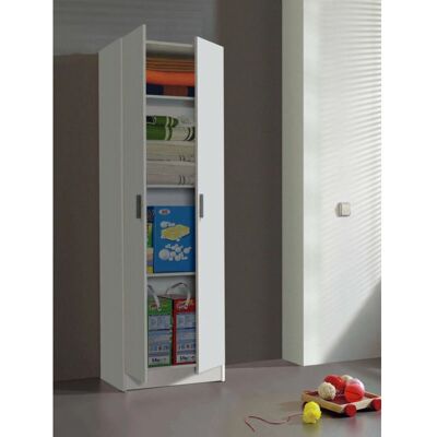 DMORA Salem Armadio Multiuso - Bianco - 59x37x180 cm DMORA Salem Armadio Multiuso - Bianco - 59x37x180 cm