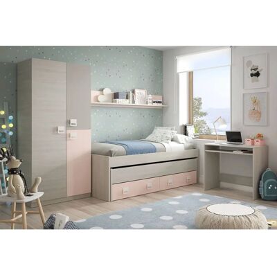 Letto Fairfield DMORA con Cassetti e Mensola - Singolo Letto Fairfield DMORA con Cassetti e Mensola - Singolo