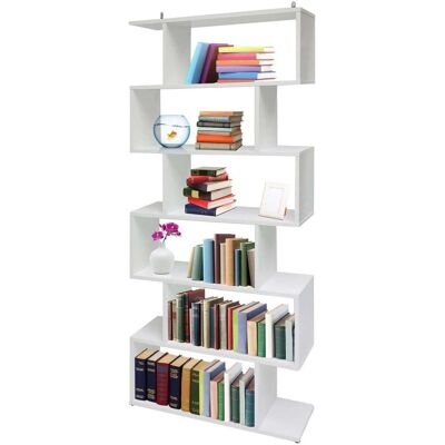 Libreria doppia faccia bianca, 80x192x25 cm Libreria doppia faccia bianca, 80x192x25 cm