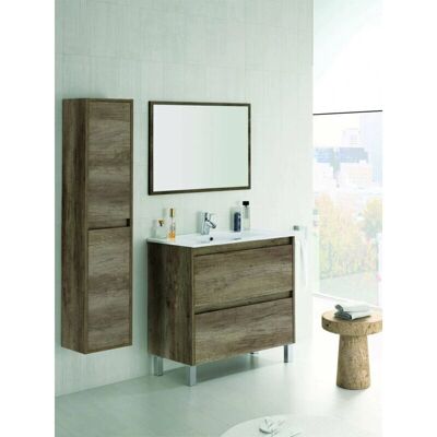 DMORA Mobile bagno - Quercia, 80x45cm, Design Moderno DMORA Mobile bagno - Quercia, 80x45cm, Design Moderno