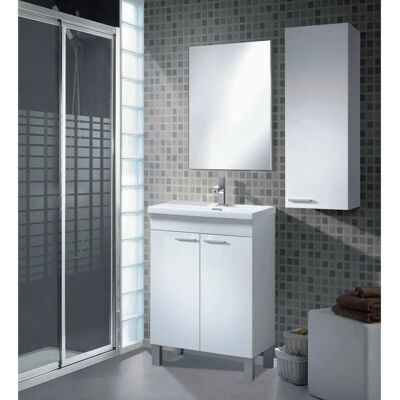 Meuble Murale Brillant Blanc DMORA - 30x85x25 cm - Publicité Meuble Murale Brillant Blanc DMORA - 30x85x25 cm - Publicité