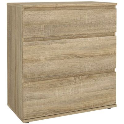 DMORA Cajonera de Roble de Tres Cajones - Moderna y Duradera DMORA Cajonera de Roble de Tres Cajones - Moderna y Duradera