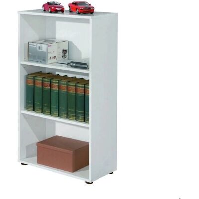 Estantería blanca DMORA con tres baldas - Estantería Estantería blanca DMORA con tres baldas - Estantería
