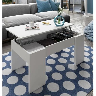 DMORA Tavolino Oceanside - Legno laminato bianco regolabile DMORA Tavolino Oceanside - Legno laminato bianco regolabile