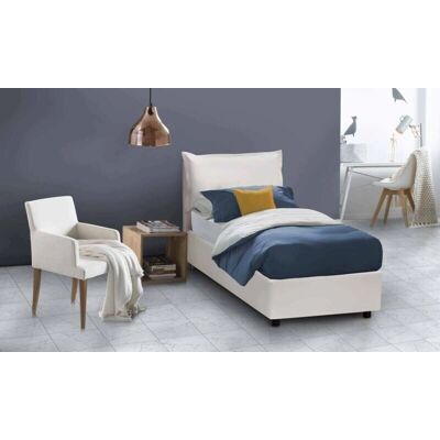 Letto TALAMO ITALIA con Contenitore - 80x190cm, Bianco Letto TALAMO ITALIA con Contenitore - 80x190cm, Bianco