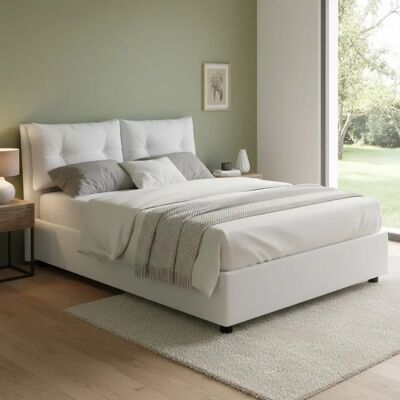 Letto doppio DMORA Elisabetta con contenitore - Qualità italiana Letto doppio DMORA Elisabetta con contenitore - Qualità italiana