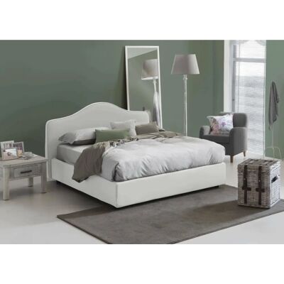 Letto Claudia con Contenitore - Made in Italy - 160x190cm - Bianco Letto Claudia con Contenitore - Made in Italy - 160x190cm - Bianco