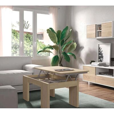 DMORA Mesa de centro Malibu con tapa elevable - Muebles de salón DMORA Mesa de centro Malibu con tapa elevable - Muebles de salón