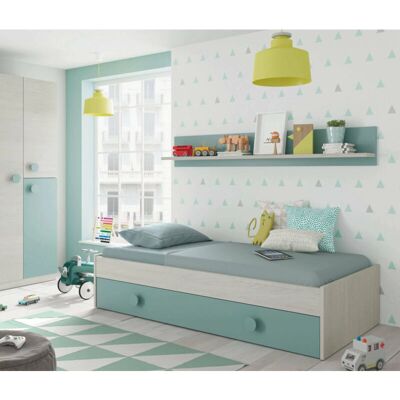 DMORA Cama individual Lubbock con almacenamiento - Cama sencilla DMORA Cama individual Lubbock con almacenamiento - Cama sencilla
