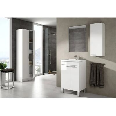 Armario de baño Dmora Naperville - Blanco - 50x40x80cm Armario de baño Dmora Naperville - Blanco - 50x40x80cm