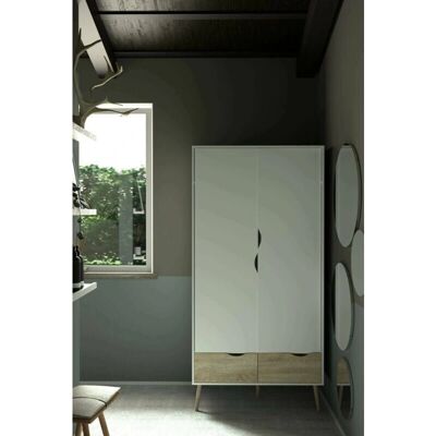 Armadio DMORA Bianco Rovere - Stile Scandinavo Armadio DMORA Bianco Rovere - Stile Scandinavo