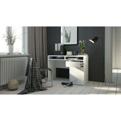 Bureau Linear Dmora avec Porte et Tiroir - Mobilier de Bureau - Publicité Bureau Linear Dmora avec Porte et Tiroir - Mobilier de Bureau - Publicité