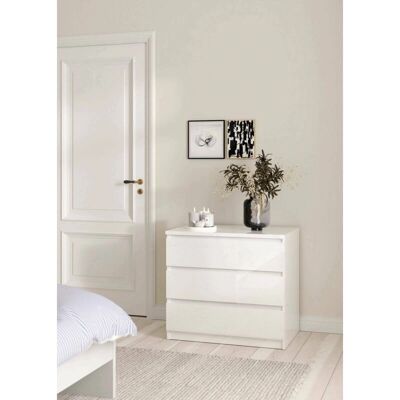 Dmora Cassettiere Bianca - 77 x 70 x 50 cm Dmora Cassettiere Bianca - 77 x 70 x 50 cm