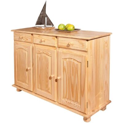 Credenza Marrone Dmora - 3 Ante e 3 Cassetti - 130x87x43cm Credenza Marrone Dmora - 3 Ante e 3 Cassetti - 130x87x43cm