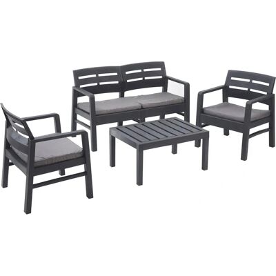 Set da giardino DMORA Massa - Sedie resistenti alle intemperie per quattro Set da giardino DMORA Massa - Sedie resistenti alle intemperie per quattro
