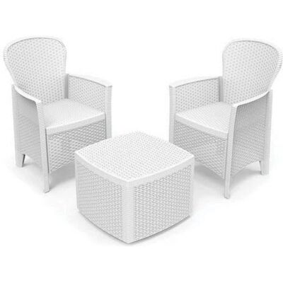 DMORA Set da Giardino - Effetto Rattan, Made in Italy DMORA Set da Giardino - Effetto Rattan, Made in Italy
