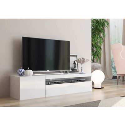 Supporto TV Bianco Dmora con 2 Porte - Qualità Italiana Supporto TV Bianco Dmora con 2 Porte - Qualità Italiana