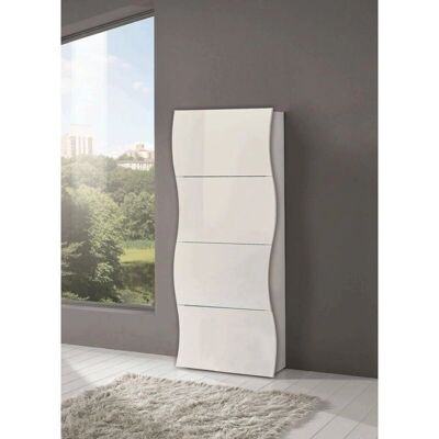 Dmora Zapatero Moderno Blanco con 4 Puertas - Mueble para Zapatos Dmora Zapatero Moderno Blanco con 4 Puertas - Mueble para Zapatos