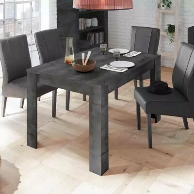 Mesa de comedor extensible gris cemento - 137-185cm Mesa de comedor extensible gris cemento - 137-185cm