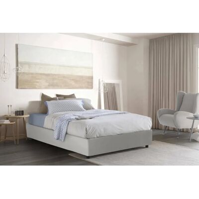 Letto TALAMO ITALIA Matilde - Ecopelle, 120x190 cm, Bianco Letto TALAMO ITALIA Matilde - Ecopelle, 120x190 cm, Bianco
