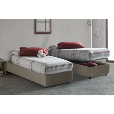 DMORA Letto contenitore Eleonora - Rivestito in ecopelle, Made in Italy DMORA Letto contenitore Eleonora - Rivestito in ecopelle, Made in Italy