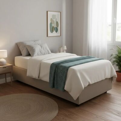 DMORA Letto contenitore Eleonora - Rivestito in ecopelle, Made in Italy DMORA Letto contenitore Eleonora - Rivestito in ecopelle, Made in Italy
