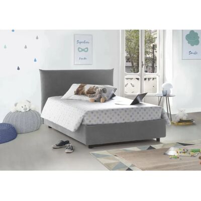 Cama Dmora Ilaria - Almacenamiento, Gris - Cama Cama Dmora Ilaria - Almacenamiento, Gris - Cama