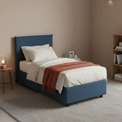 Cama con Almacenamiento TALAMO ITALIA Cira - Hecho en Italia - 90x200 - Azul Cama con Almacenamiento TALAMO ITALIA Cira - Hecho en Italia - 90x200 - Azul