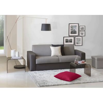 Cama TALAMO ITALIA Celestina Tapizado en eco-cuero con almacenamiento frontal - Cama Cama TALAMO ITALIA Celestina Tapizado en eco-cuero con almacenamiento frontal - Cama