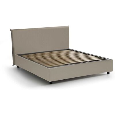 Cama doble Aurea de Talamo Italia con tapizado en ecopiel - Cama con almacenamiento Cama doble Aurea de Talamo Italia con tapizado en ecopiel - Cama con almacenamiento