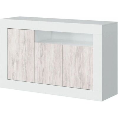 DMORA Thornton Aparador - Mueble moderno con 3 puertas, blanco DMORA Thornton Aparador - Mueble moderno con 3 puertas, blanco
