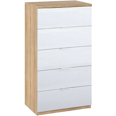 DMORA Cómoda Mesquite - Moderna con 5 Cajones - Muebles de Dormitorio DMORA Cómoda Mesquite - Moderna con 5 Cajones - Muebles de Dormitorio