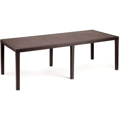 Table de jardin Roma de Dmora - Rectangulaire extensible - Effet rotin - Fabriqué en Italie - Publicité Table de jardin Roma de Dmora - Rectangulaire extensible - Effet rotin - Fabriqué en Italie - Publicité