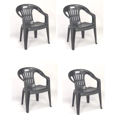 Set di 4 sedie impilabili DMORA Set di 4 sedie impilabili DMORA
