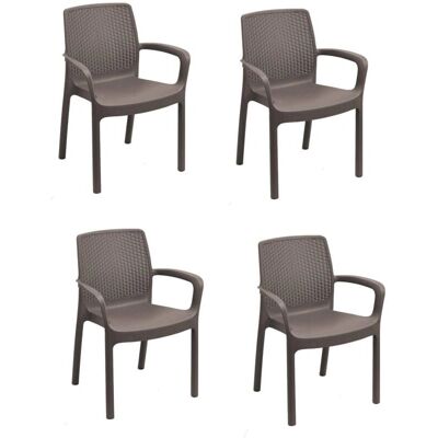 Set di Sedie da Giardino Viterbo - Effetto Rattan - Made in Italy Set di Sedie da Giardino Viterbo - Effetto Rattan - Made in Italy