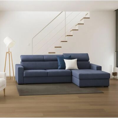 Talamo Italia Ecksofa Barbara - Blau - Stauraum - Italienische Qualität Talamo Italia Ecksofa Barbara - Blau - Stauraum - Italienische Qualität