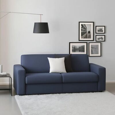 Talamo Italia Sofá Fijo Marzia - 2 Plazas, Azul - Sofá de salón Talamo Italia Sofá Fijo Marzia - 2 Plazas, Azul - Sofá de salón