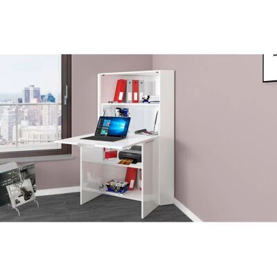 Bureau d'angle Dmora avec couvercle caché - Mobilier de bureau multifonction italienne - Publicité Bureau d'angle Dmora avec couvercle caché - Mobilier de bureau multifonction italienne - Publicité