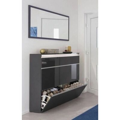 Dmora Piero Zapatero - Diseño moderno italiano con 3 puertas Dmora Piero Zapatero - Diseño moderno italiano con 3 puertas